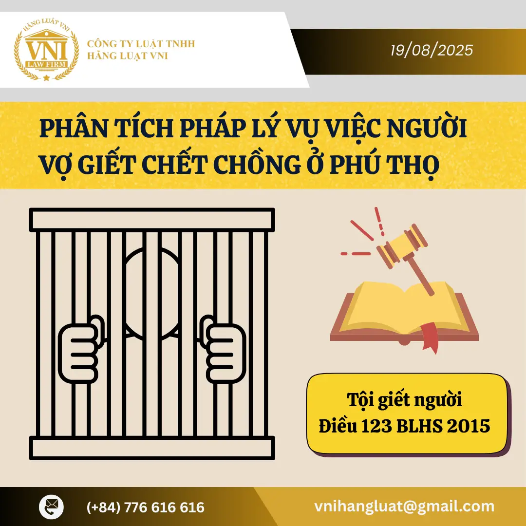 PHÂN TÍCH GÓC NHÌN PHÁP LÝ VỀ VỤ VIỆC NGƯỜI VỢ GIẾT CHẾT CHỒNG Ở PHÚ THỌ